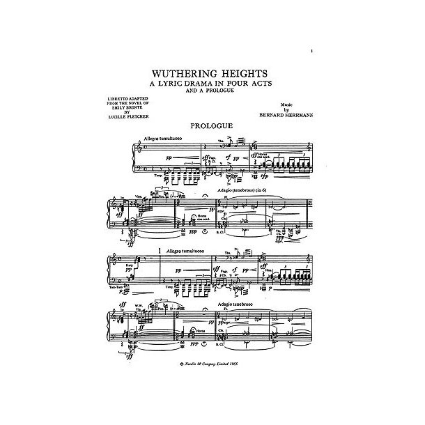 Bernard Herrmann: Wuthering Heights - Vocal Score