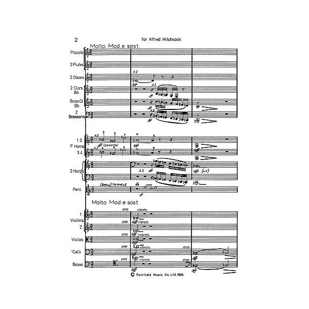 Herrmann: Portrait Of Hitch (Study Score)