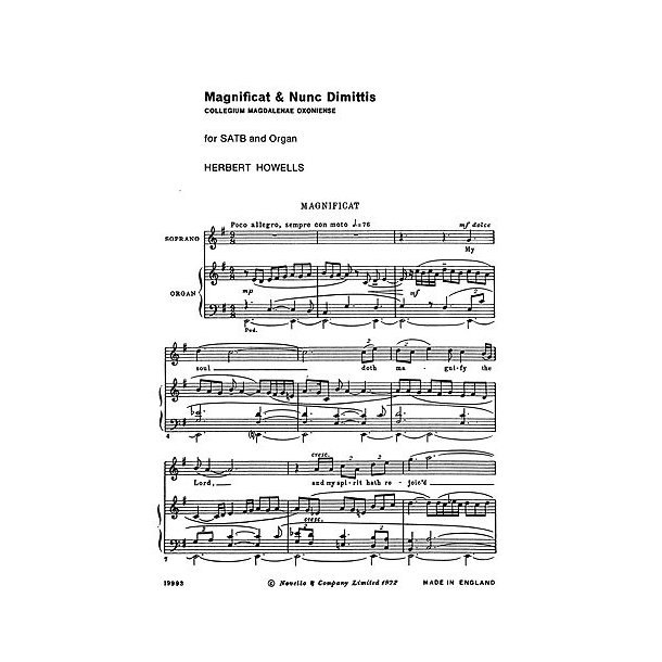 Herbert Howells: Magnificat &amp; Nunc Dimittis (Collegium Magdelenae Oxoniense)