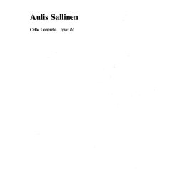 Sallinen: Concerto For Cello (Study Score)
