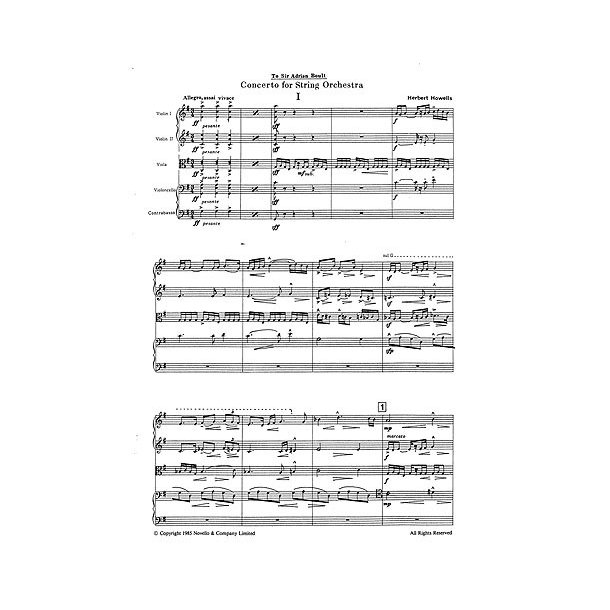 Herbert Howells: Concerto For String Orchestra (Study Score)