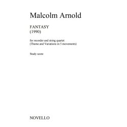Malcolm Arnold: Fantasy For Recorder And String Quartet Op.140 (Study Score)
