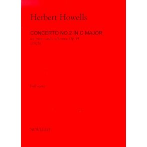 Herbert Howells: Piano Concerto No.2 In C Major Op.39 (Score)