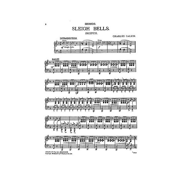 Charles Calkin: Sleigh Bells (Piano Duet)