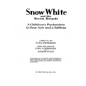 Snow White And The Seven Dwarfs Voice And Piano