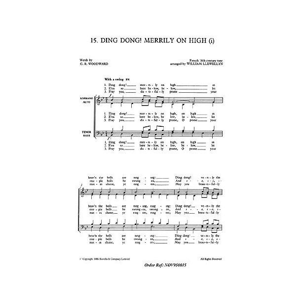 William Llewellyn: Ding Dong! Merrily On High (SATB)