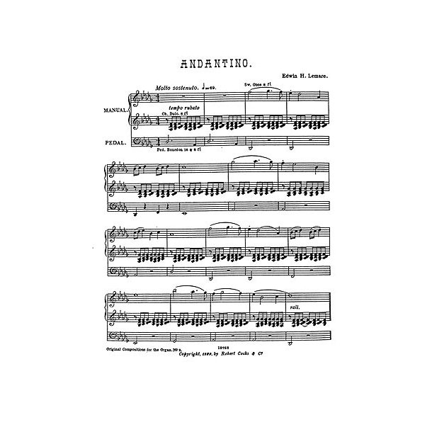 Edwin Lemare: Andantino In Db For Organ