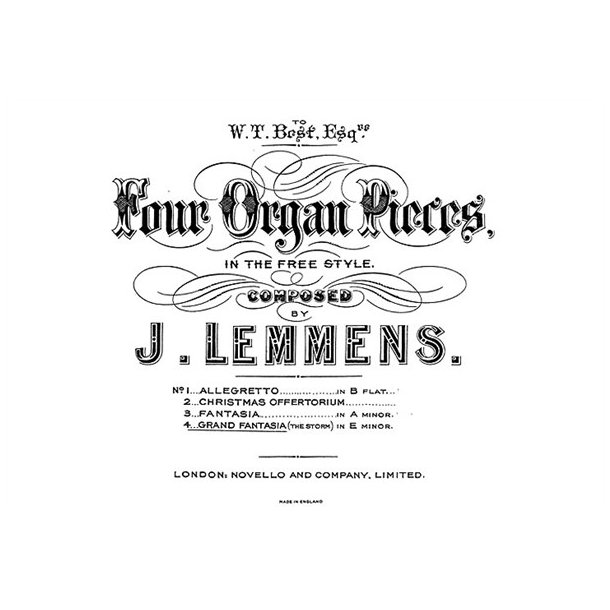 Jaak Nikolaas Lemmens: Grand Fantasia, The Storm In E Minor For Organ