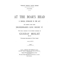 Gustav Holst: At The Boar's Head (Vocal Score)