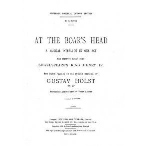 Gustav Holst: At The Boar's Head (Vocal Score)
