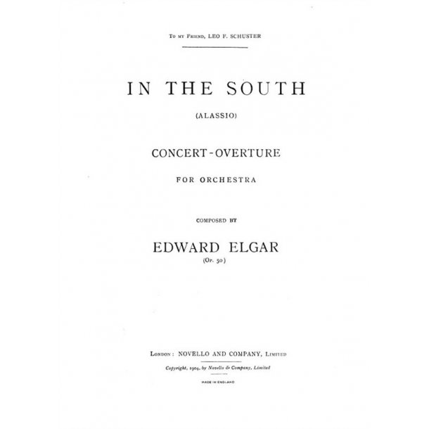 Edward Elgar: In The South Overture (Alassio) - Full Score