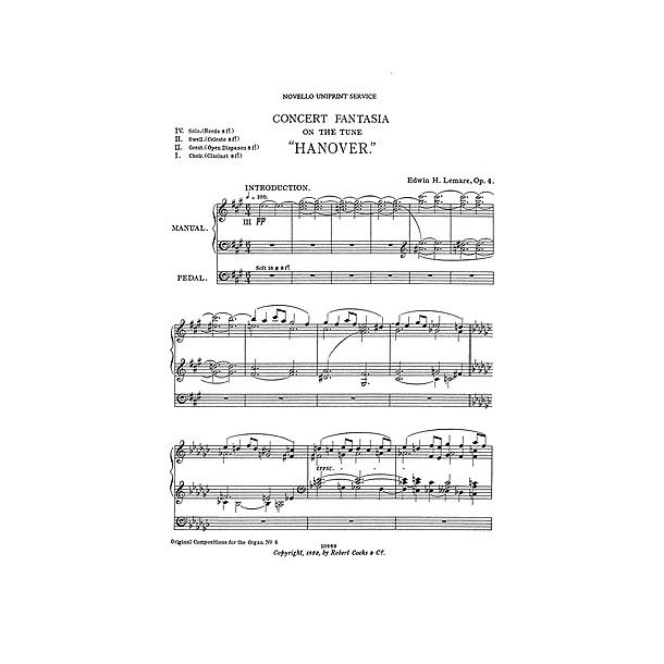 Edwin Lemare: Concert Fantasia To Tune 'Hanover'