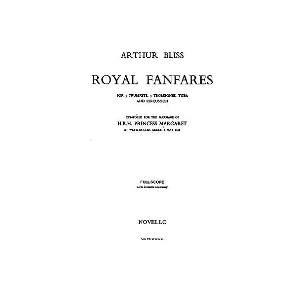Arthur Bliss: Six Royal Fanfares Brass Ensemble (Score and Parts)