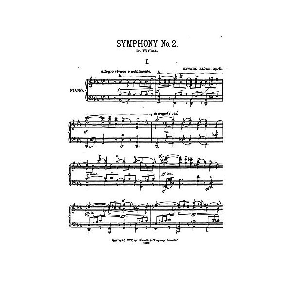 Elgar: Symphony No.2 In E Flat for Piano