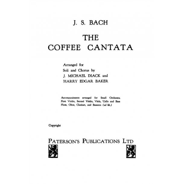J.S. Bach: The Coffee Cantata BWV211 (Vocal Score)