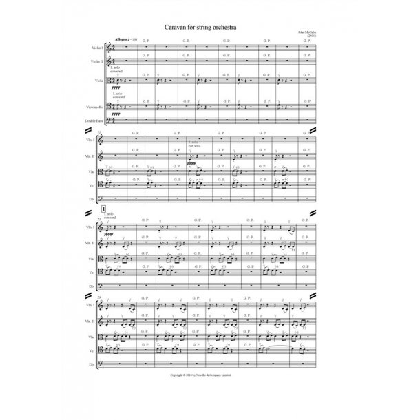 John McCabe: Caravan (Score)