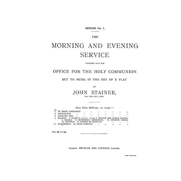 John Stainer: Magnificat And Nunc Dimittis In E Flat