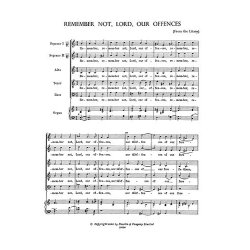 Henry Purcell: Remember Not O Lord, Our Offences (Purcell Society Edition)