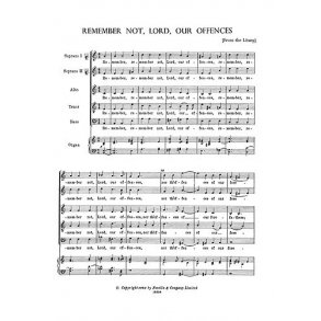 Henry Purcell: Remember Not O Lord, Our Offences (Purcell Society Edition)