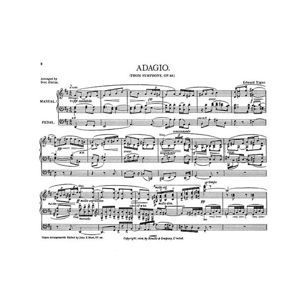 Elgar: Adagio From Symphony Op.55 For Organ