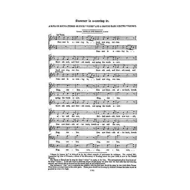 Summer Is A-Coming (3/4-Part Round)