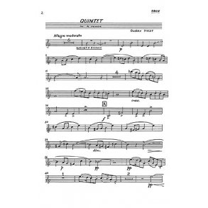 Gustav Holst: Quintet In A Minor For Piano and Wind Op.3 (Parts)