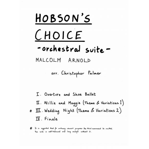 Malcolm Arnold: Hobson's Choice (Full Score)