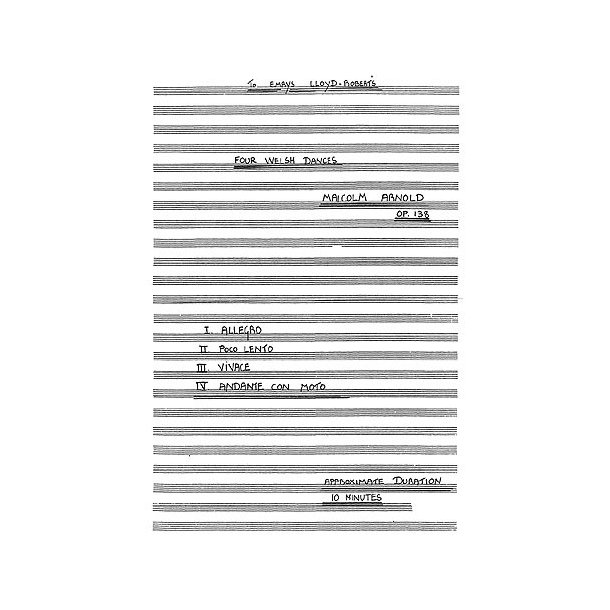 Malcolm Arnold: Four Welsh Dances Op.138 (Full Score)