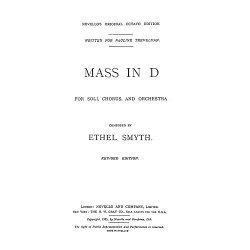 Ethel Smyth: Mass In D (Vocal Score)