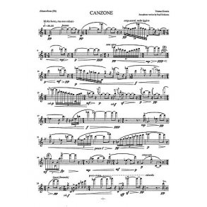 Tristan Keuris: Canzone For Alto Saxophone Solo