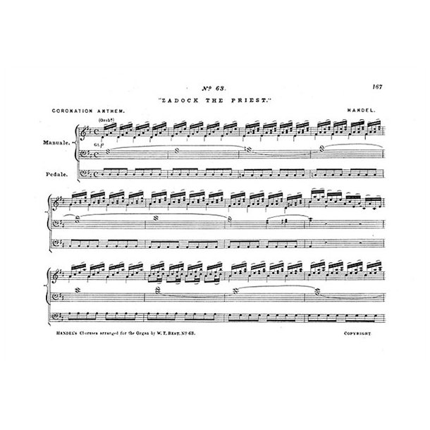 Handel: Zadok The Priest For Organ