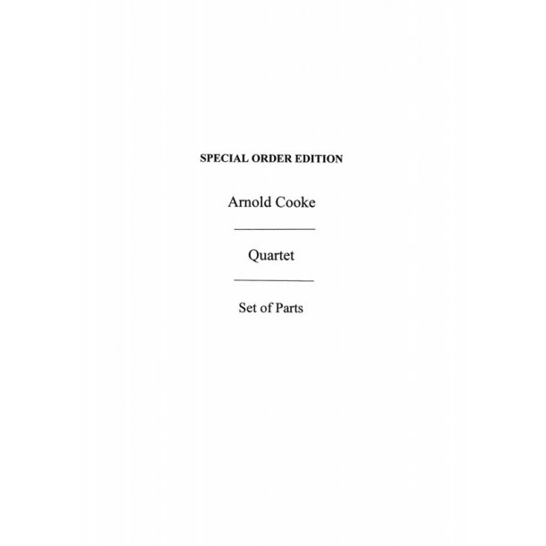 Cooke: Quartet (Parts)