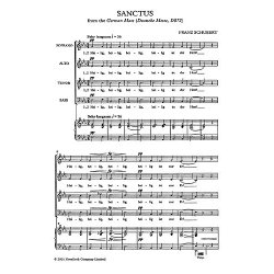 Franz Schubert: Sanctus From The German Mass (D872) SATB/Pf Reduction