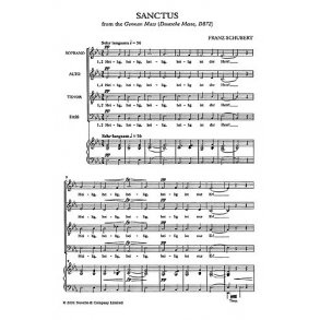 Franz Schubert: Sanctus From The German Mass (D872) SATB/Pf Reduction