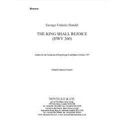 HANDEL GF THE KING SHALL REJOICE (ED CRANMER DAMIAN) ORCH SET OF PARTS