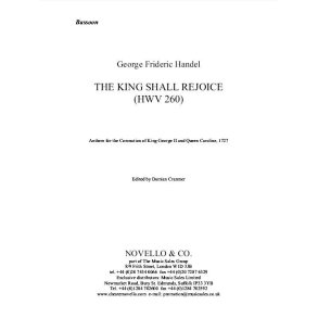 HANDEL GF THE KING SHALL REJOICE (ED CRANMER DAMIAN) ORCH SET OF PARTS