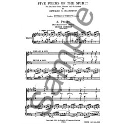 Edward C. Bairstow: Praise (From 'Five Poems Of The Spirit')