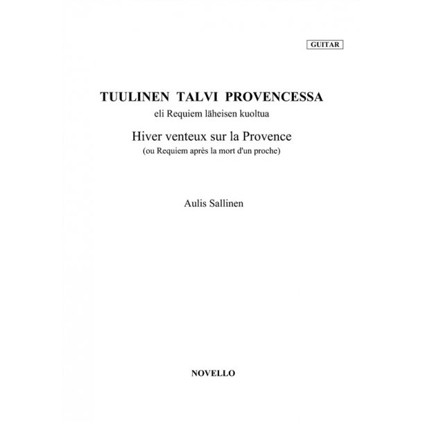 Aulis Sallinen: A Windy Winter In Provence (Violin/Guitar Parts) - Violin -  Stepnote Aps