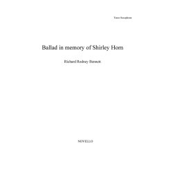 Richard Rodney Bennett: Ballad In Memory of Shirley Horn (Tenor Saxophone)