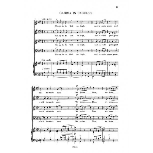 WADELY FW HOLY COMMUNION IN F MINOR SATB & ORGAN CHORAL