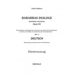 Aulis Sallinen: Barabbas Dialogeja (Barabbas Dialogues) (German)