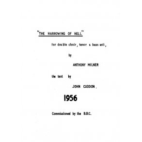 Anthony Milner: The Harrowing Of Hell