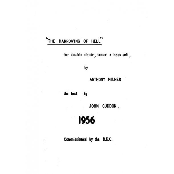 Anthony Milner: The Harrowing Of Hell