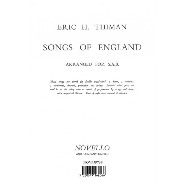 Eric Thiman: Songs Of England