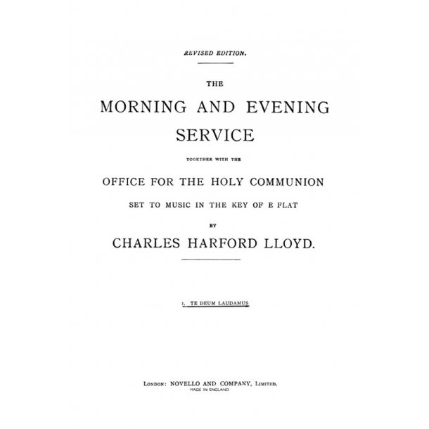 Charles Harford Lloyd: Te Deum In E Flat