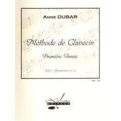 Dubar Methode De Clavecin 1ere Annee Volume 1 Harpsichord Book