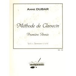 Dubar Methode De Clavecin 1ere Annee Volume 2 Harpsichord Book