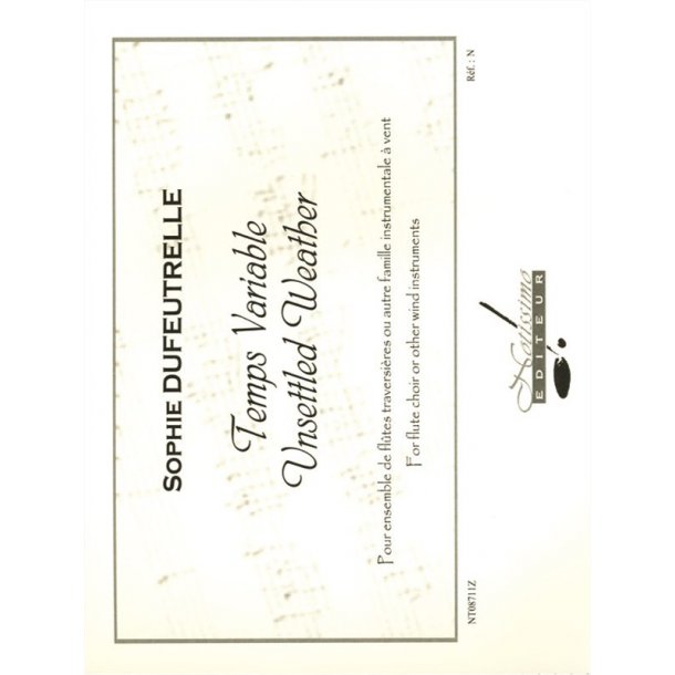 Dufeutrelle Temps Variable Flute Ensemble Score