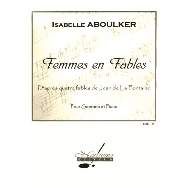 Aboulker La Fontaine Femmes En Fables Voice &amp; Piano Book