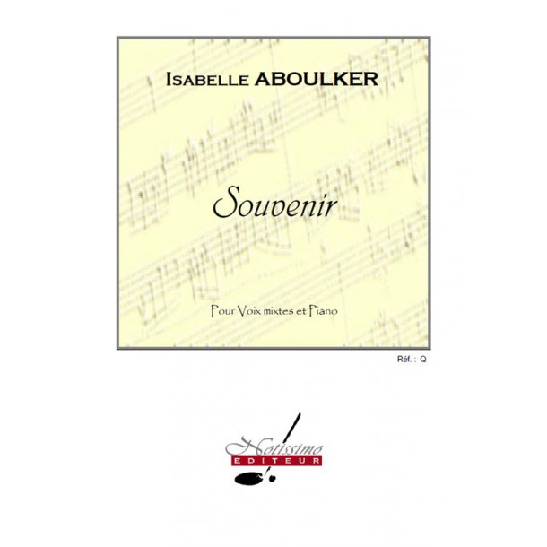 Aboulker Guillevic Souvenir Satb A Cappella Choral